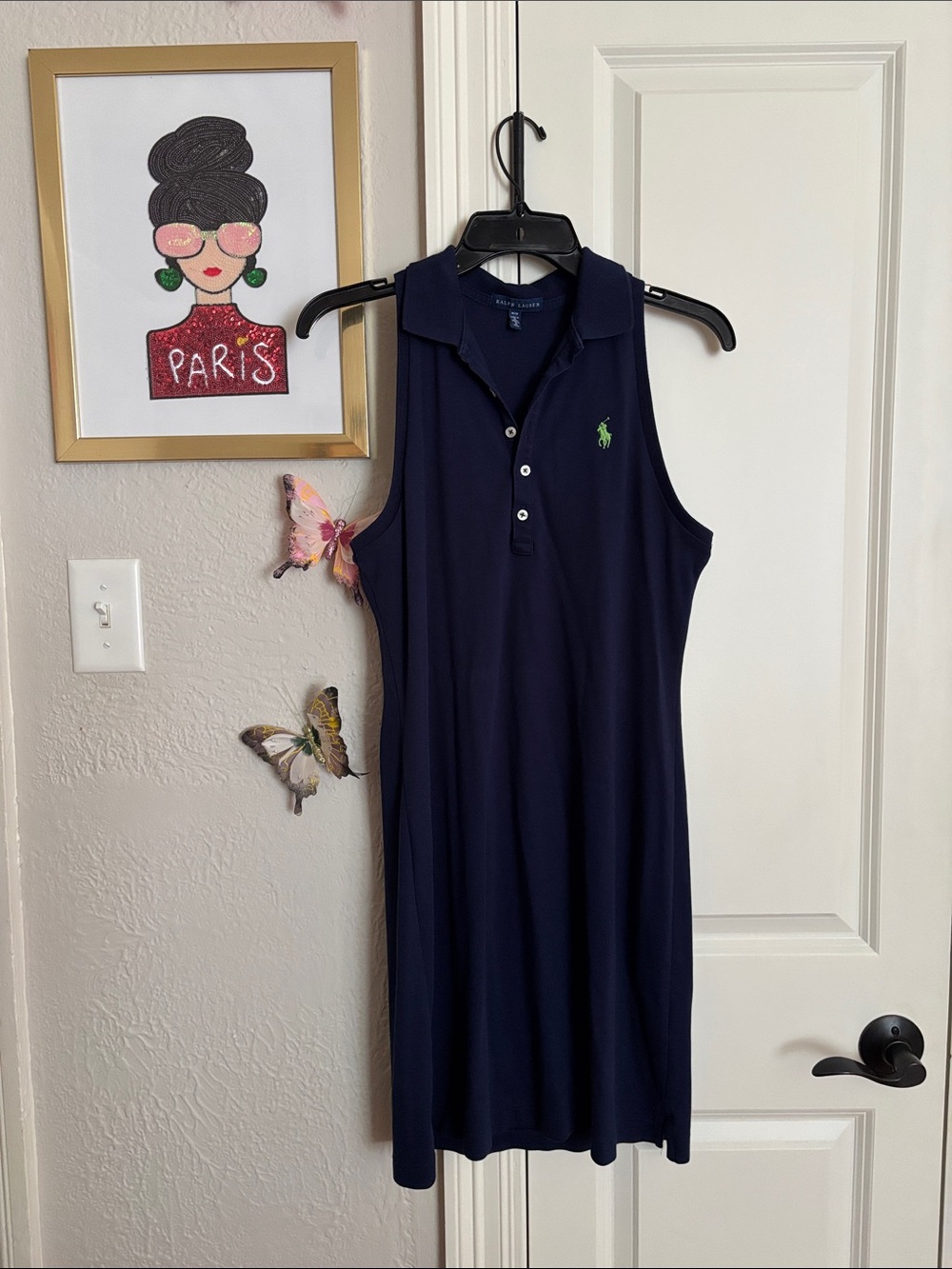 Ralph Lauren 100% Cotton Navy Sleeveless Dress